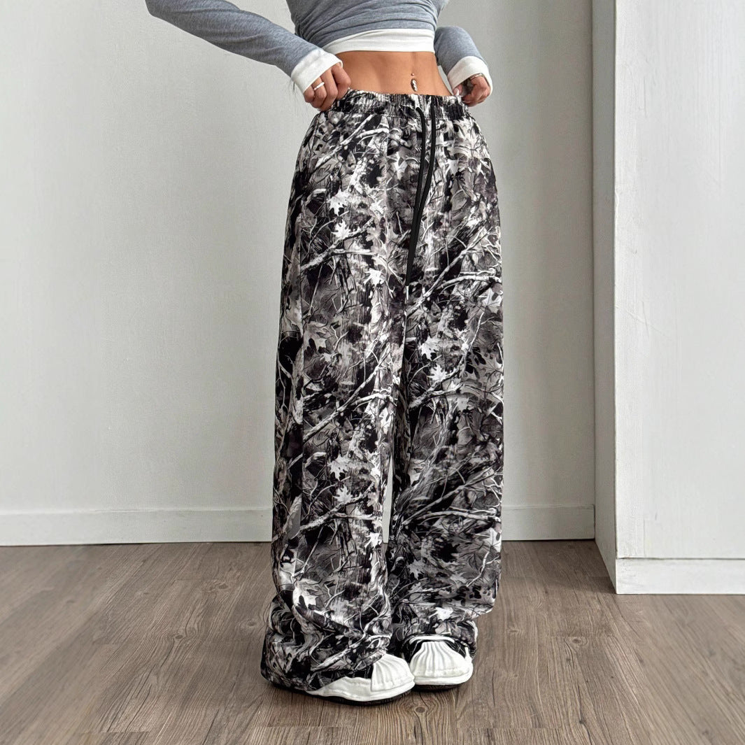 Damen Bequeme Freizeithose mit floralem Design und elastischem Bund R&B