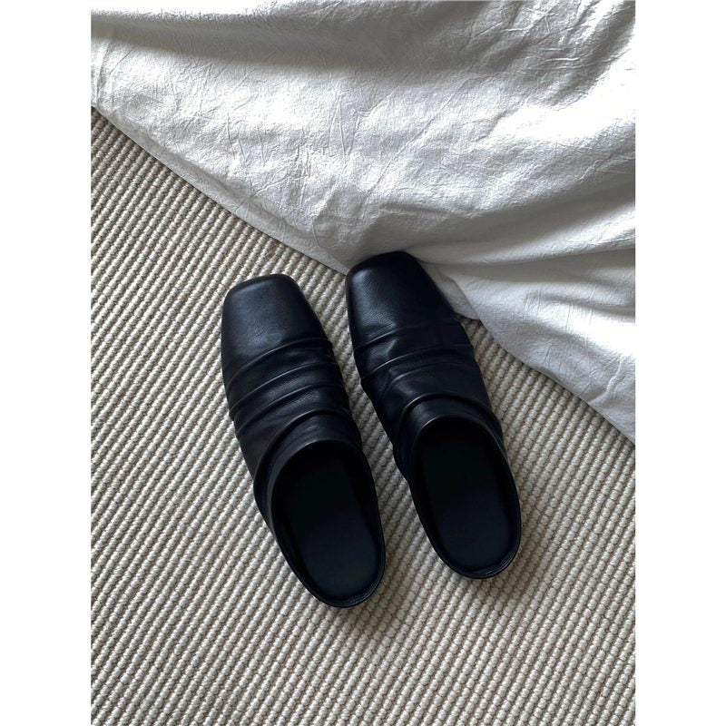 Damen modische Mules mit elegantem Faltenwurf und bequemer Passform R&B
