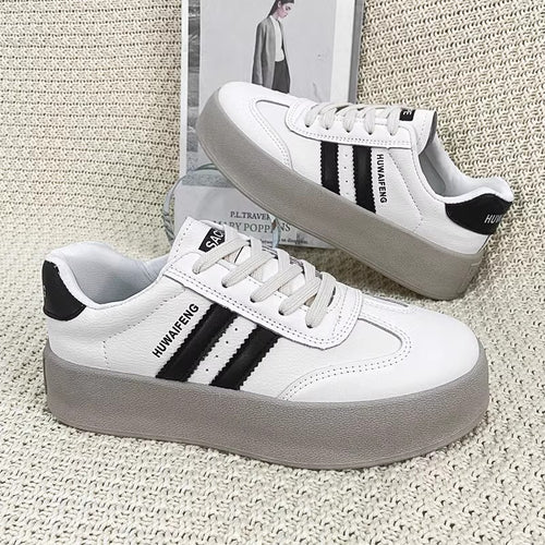 Damen Sportliche Plateausneaker mit edlen Steppnähten und rutschfester Sohle R&B
