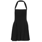 Damen Kleid mit Halterneck und schwingendem Saum R&B