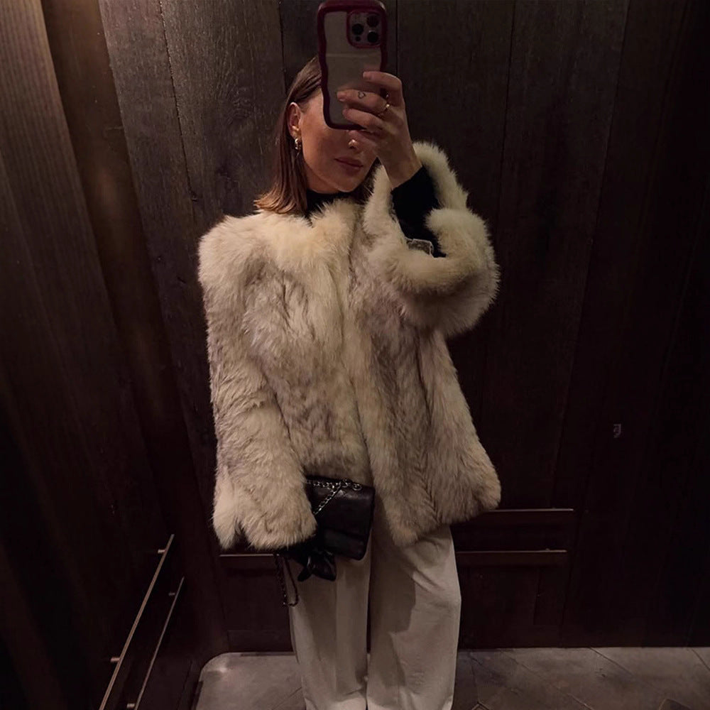 Damen Kunstpelzjacke mit luxuriösem Design und modischem Schnit R&B