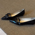 Damen spitze Ballerinas mit dekorativem Schleifendetail R&B