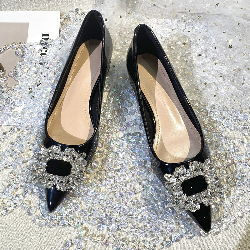 Damen elegante spitze Pumps mit funkelndem Schmuckdetail R&B