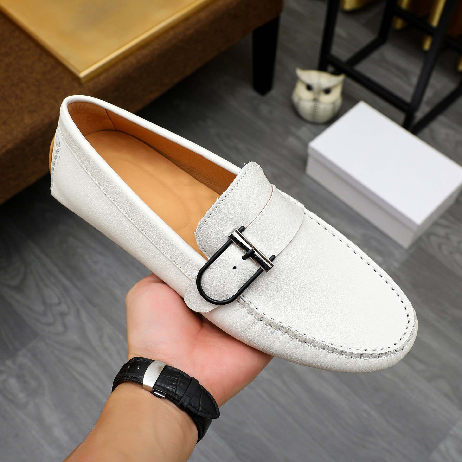 Damen Mokassins mit eleganter Schnallen-Applikation R&B