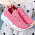 Damen Sportliche Knit Sneaker mit elastischem Fußbett R&B