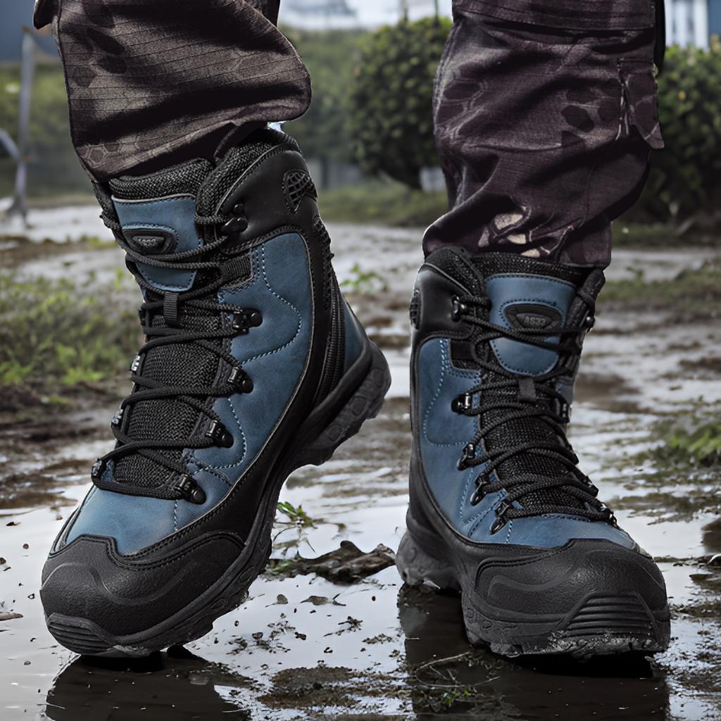 Herren wasserdichte Trekkingstiefel mit verstärktem Knöchelschutz und rutschfester Sohle R&B