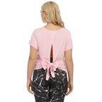 Damen lässiges T-Shirt mit bequemen Schnitt und atmungsaktiver Baumwolle R&B