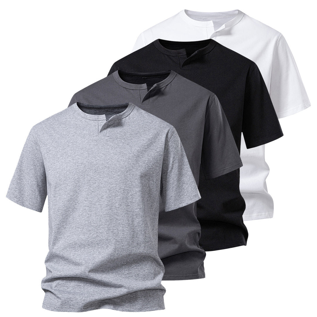 Herren T-Shirt mit modernem Ausschnitt und komfortablem Schnitt R&B