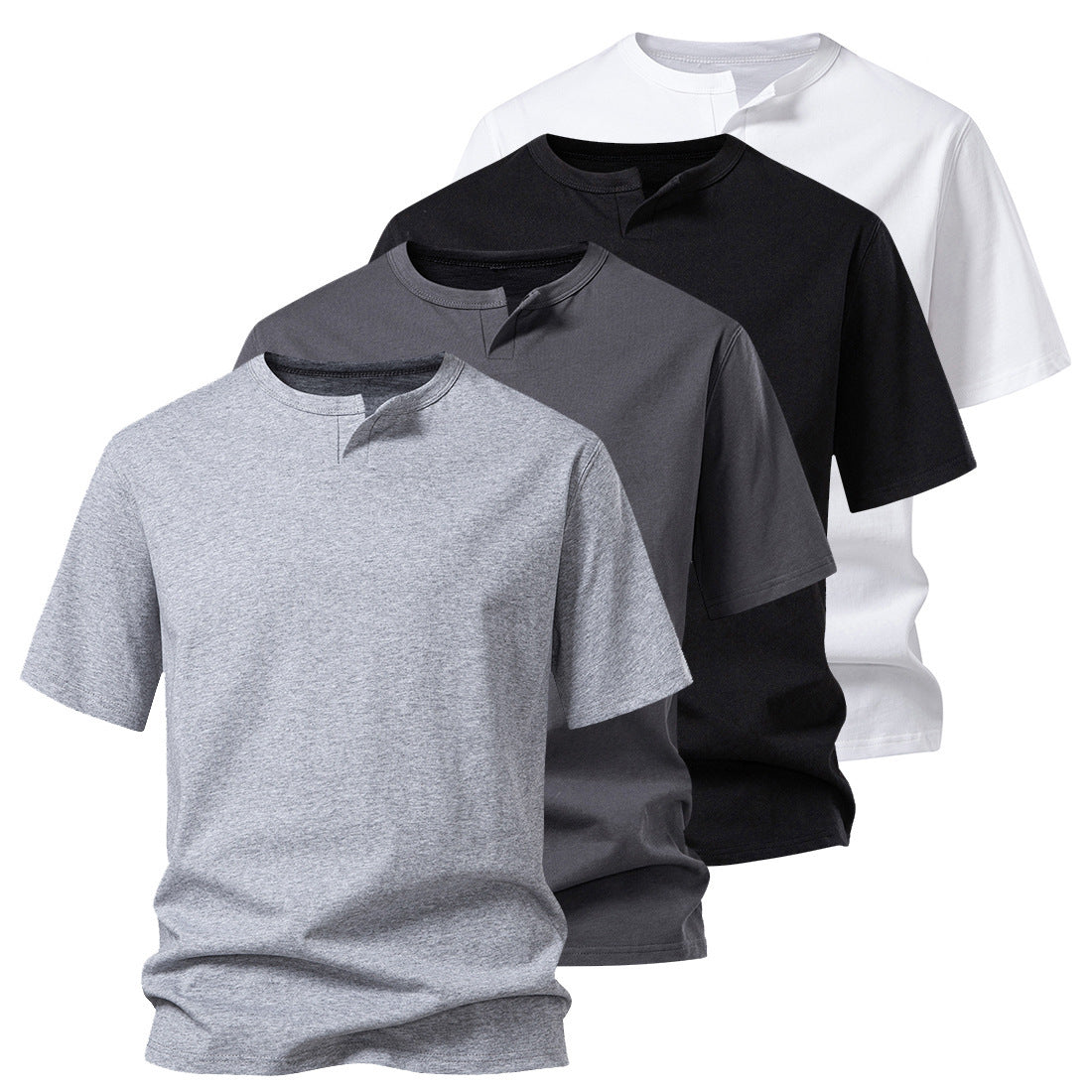 Herren T-Shirt mit modernem Ausschnitt und komfortablem Schnitt