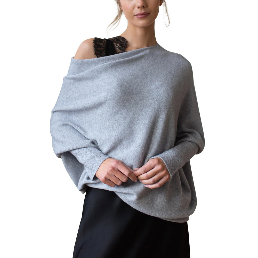 Damen Oversized Pullover mit weitem Schnitt und eleganten Details R&B