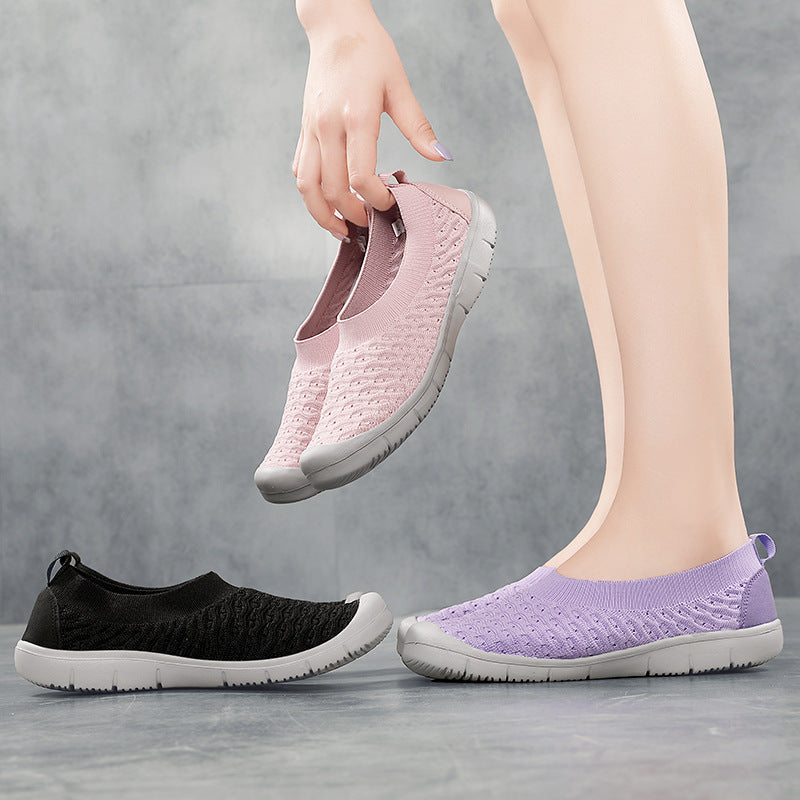 Damen Flexible Badeschuhe mit atmungsaktivem Obermaterial und rutschfester Sohle