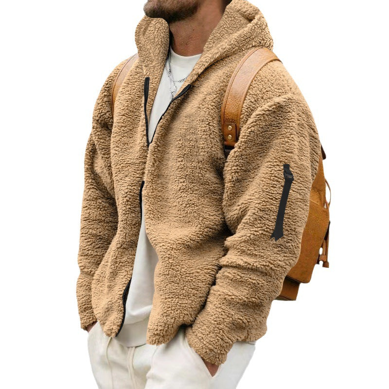 Herren Bequeme Fleecejacke mit hohem Kragen und praktischen Taschen R&B