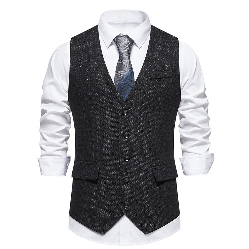 Herren elegante Weste mit feinen Knopfdetails R&B
