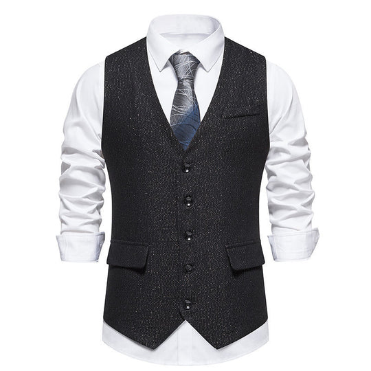 Herren elegante Weste mit feinen Knopfdetails R&B