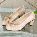 Damen Elegante Ballerinas mit glänzendem Obermaterial und schicker Schleifenverzierung R&B