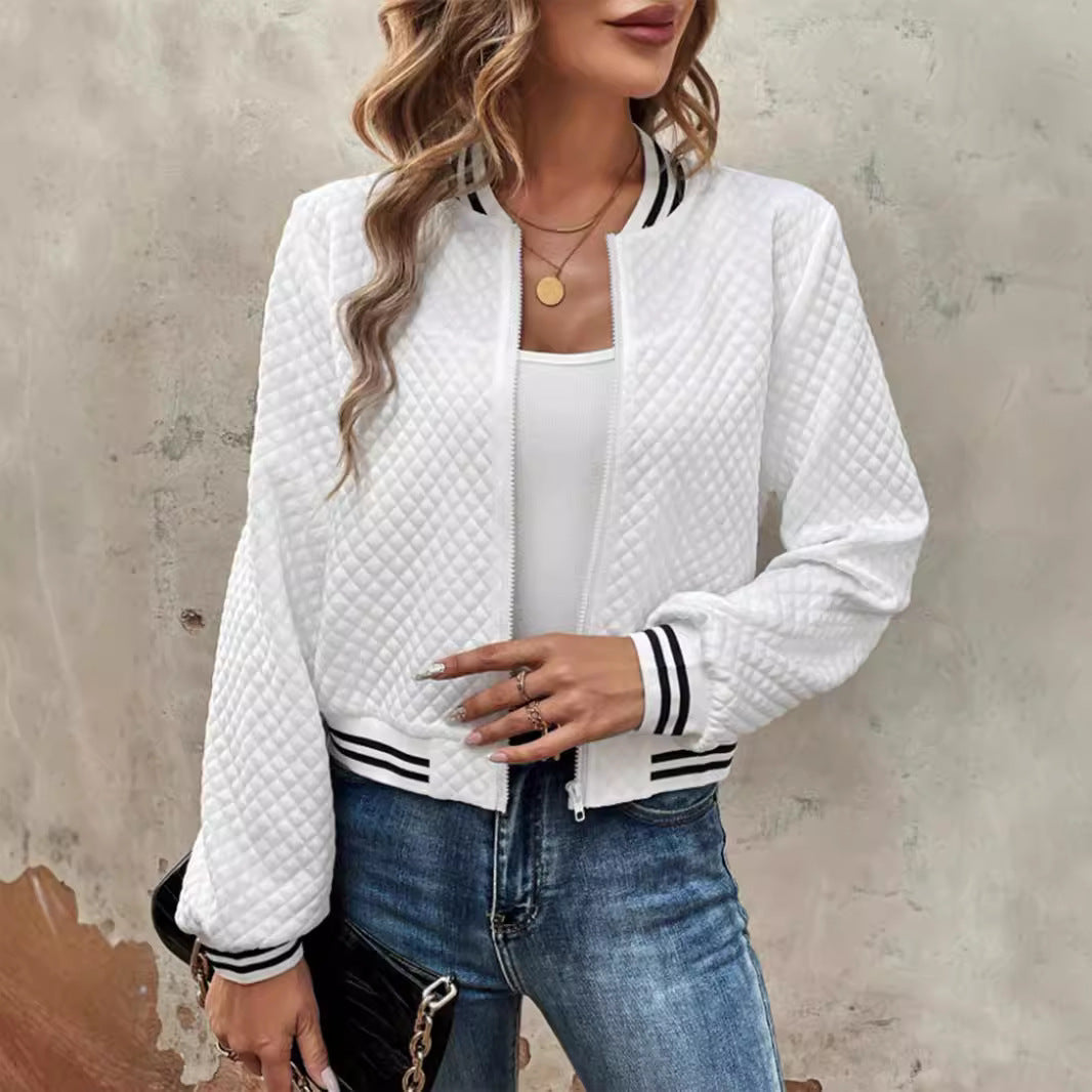Damen leichte Steppjacke mit Sportstreifen R&B