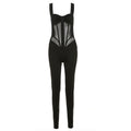 Damen Eleganter Body mit durchsichtigen Einsätzen und figurformendem Schnitt R&B