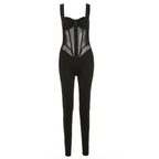 Damen Eleganter Body mit durchsichtigen Einsätzen und figurformendem Schnitt R&B