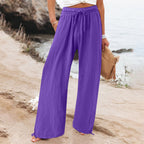 Damen Weite hose mit elastischem Bund und praktischen Taschen R&B
