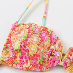 Damen Bandeau-Bikini mit verspieltem Rüschen-Design R&B