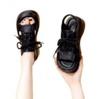 Damen Sportliche Sandalen mit modischem Schnür-Design und komfortabler Sohle R&B