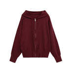 Damen lässige Kapuzenjacke mit Reißverschluss R&B