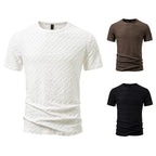 Herren Strukturiertes Kurzarmshirt mit modernem Design