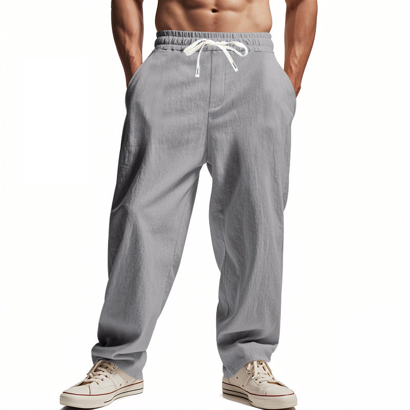 Herren bequeme und lässige Freizeithose mit elastischem Bund und seitlichen Taschen R&B