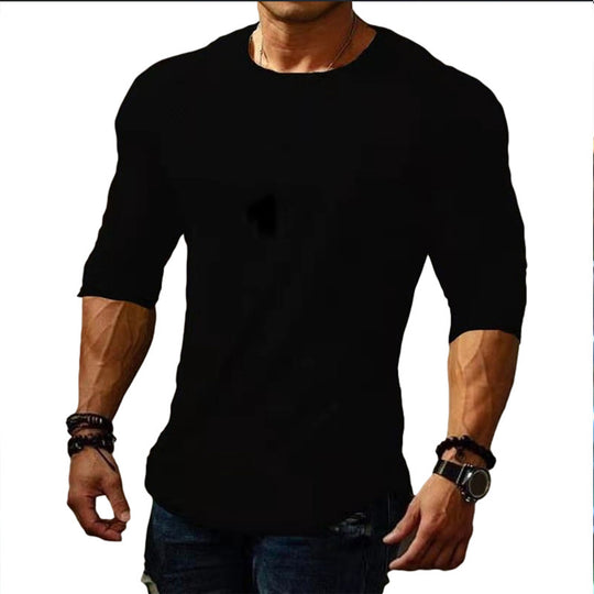 Herren körperbetontes Langarm-T-Shirt mit elastischem Tragekomfort R&B
