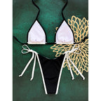 Damen Triangel-Bikini mit verspieltem Cut-Out und regulierbaren Trägern R&B