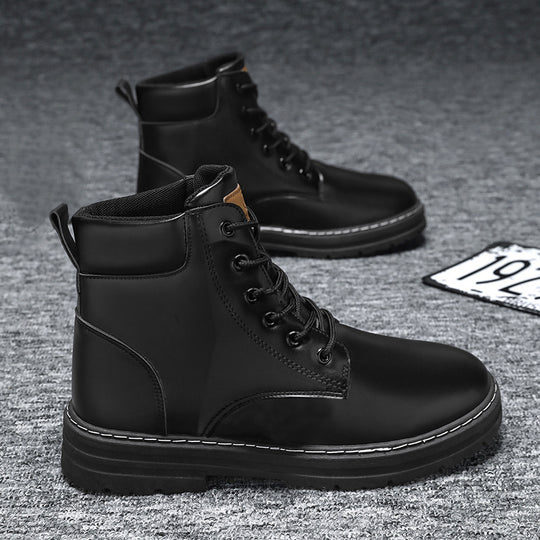 Herren robuste Lederstiefeletten mit rutschfester Sohle und weicher Innensohle R&B