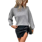 Damen eleganter Pullover mit Perlenbesatz R&B