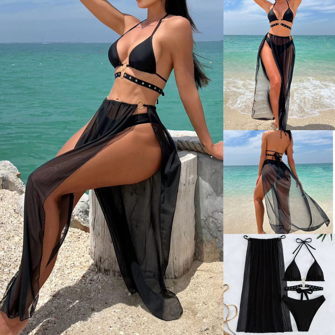 Damen Bikini-Set mit transparentem Überwurf R&B