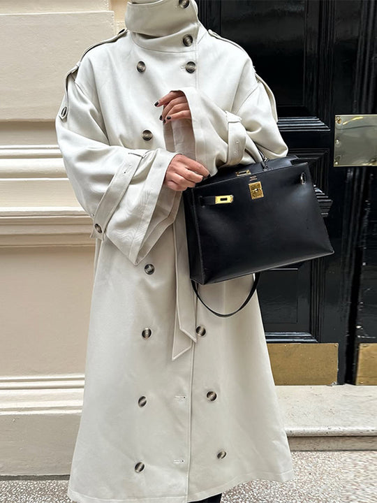 Damen luxuriöser Trenchcoat mit durchdachten Details R&B