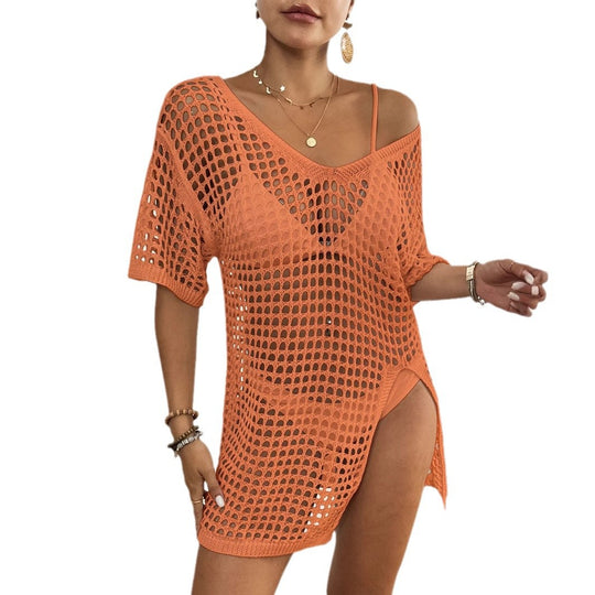 Damen Netz-Strandüberwurf R&B