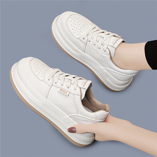 Damen Modische und komfortable Sneakers mit weicher Lederoberfläche R&B