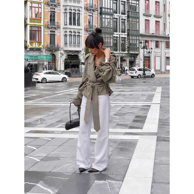 Damen Oversized Trenchcoat mit schickem Gürtel R&B