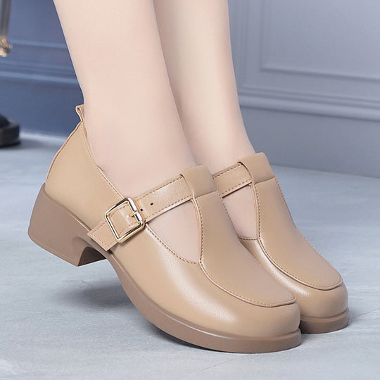 Damen Mary Jane Schuhe mit verstellbarem Riemen und bequemen Blockabsatz R&B