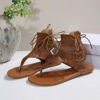 Damen Schnürsandalen mit elegantem Riemendesign und Komfortfußbett R&B