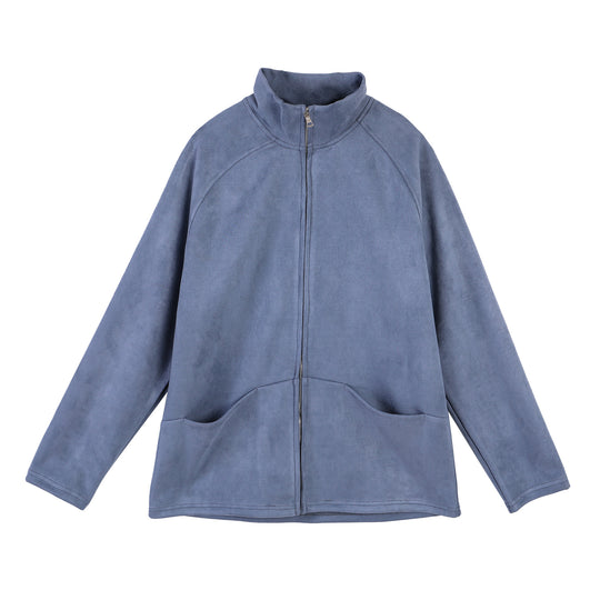 Damen Fleecejacke mit hohem Kragen und praktischen Taschen R&B