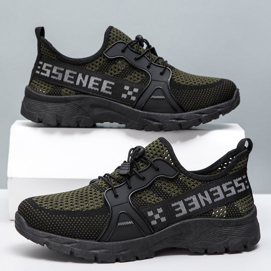 Damen Sportliche Mesh-Sneaker mit druckdämpfender Sohle und elastischem Schnürsystem R&B