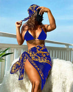 Damen Triangel-Bikini mit elegantem Kaftan R&B