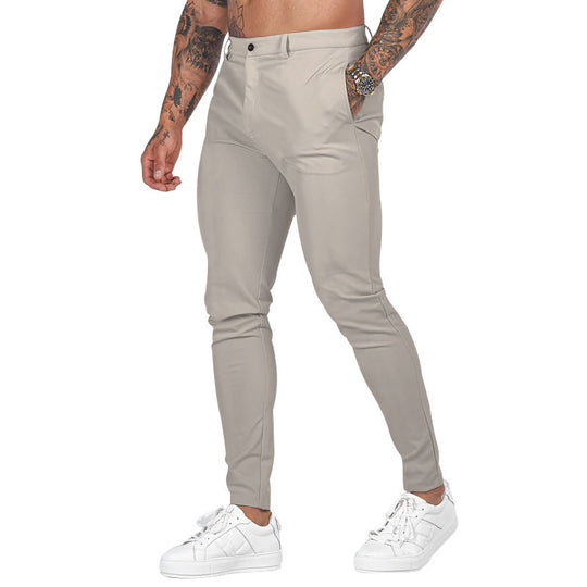 Herren Slim Fit Trousers aus elastischem Material mit seitlichen Taschen R&B