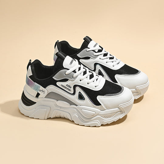Damen Sportliche Chunky Sneakers mit atmungsaktiver Netzstruktur und stabiler Sohle R&B