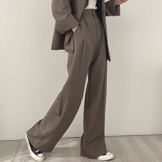 Damen elegantes Blazer-Set mit weitem Schnitt R&B