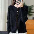 Damen Strickjacke mit goldenen Knöpfen R&B