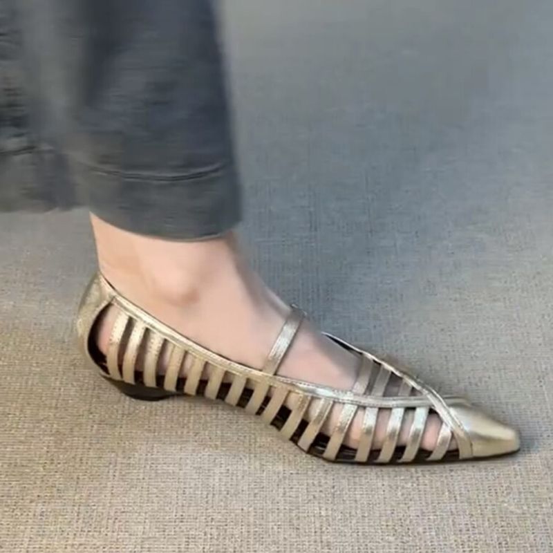 Damen Slingback Ballerinas mit raffiniertem Riemendesign R&B