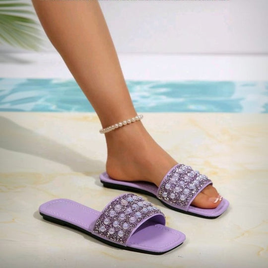 Damen Glamouröse Slides mit funkelnden Strassdetails R&B