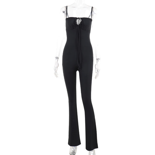 Damen Figurbetonter Jumpsuit mit raffinierter Schnürung R&B