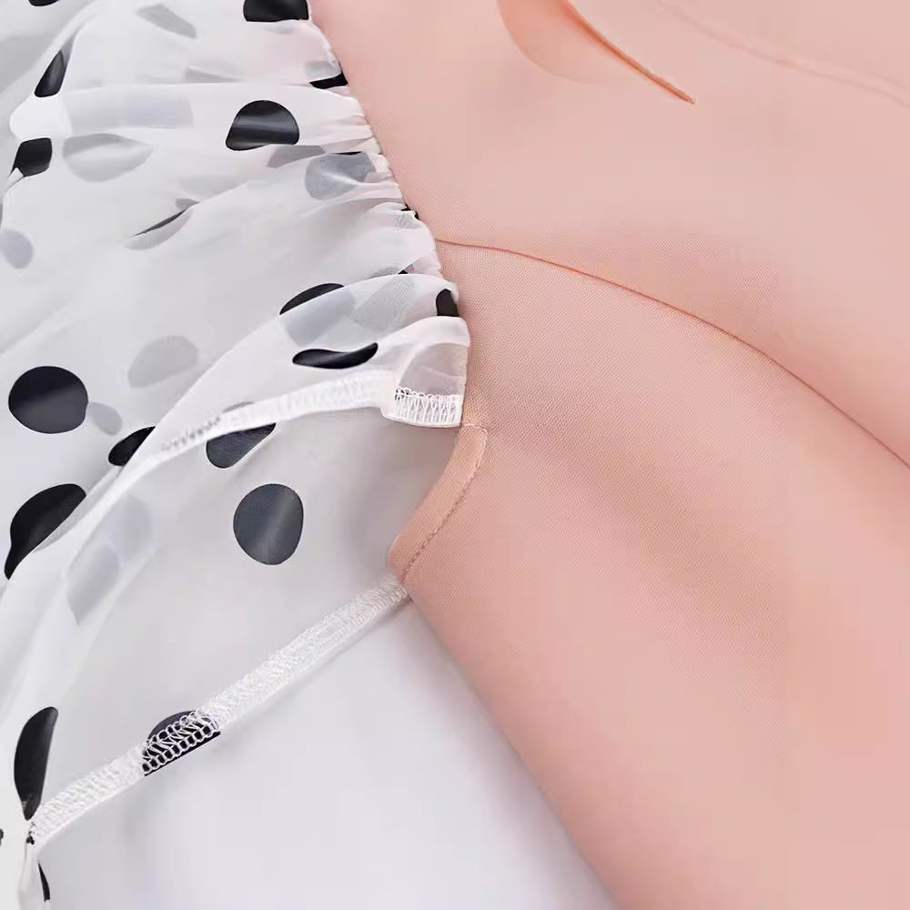 Damen Figurbetontes Kleid mit transparenten Puffärmeln R&B